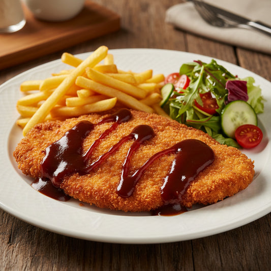 Hähnchenschnitzel mit Bratensauce